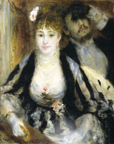 Pierre Auguste Renoir La loge or lavant scene